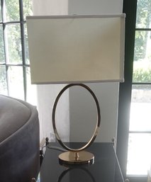 MODERN BRASS RING TABLE LAMP