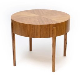 MODERN ZEBRA WOOD  DECO MODERN STYLE TABLE WITH DRAWER