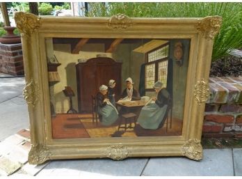 IMPORTANT EARLY OIL ON CANVAS PAINTING SIGNED E LAURENT
