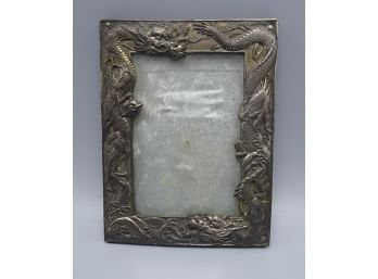 RARE 1920s CHINESE ASIAN SILVER DRAGON FRAME
