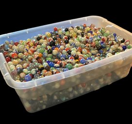 Large Bin Of Assorted Marbles