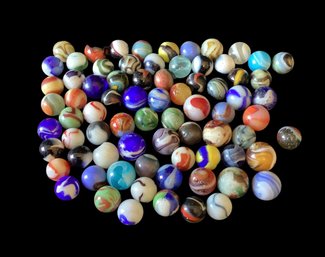 Lot Of Vintage Assorted Marbles