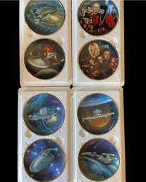4 Sets Of Star Trek Mini 2 Set Collector Plates