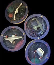 Star Trek Lot Of 4 Sculptural Plates Bradford Exchange