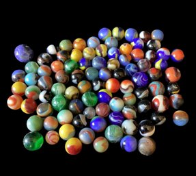 Lot Of Vintage Assorted Marbles