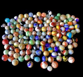 Lot Of Mixed Marbles , Pee Wee And Regular