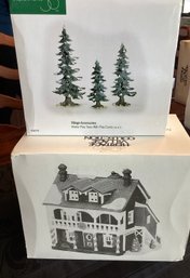 Department 56 Captains Cottage And Tree Accessories