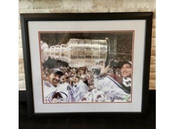 Colorado Avalanche 2001 Stanley Cup Champion Signed By Patrick Roy And Ray Bourque