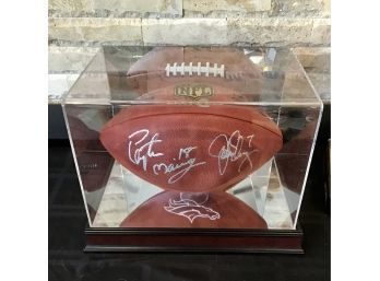 Peyton Manning And John Elway Signed Authentic Game Ball