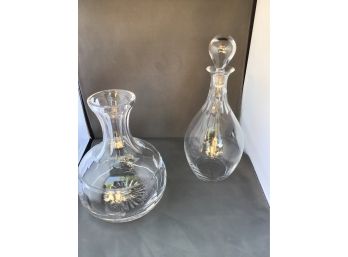Lot Of 2 Crystal Decanters