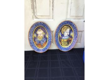 Old Oval Italian Ceramic Platters