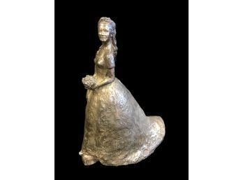Silver Cast Figure Of A Bride 20th Century One  Of A Kind