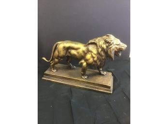 Alf Barye Bronze Lion Sculpture
