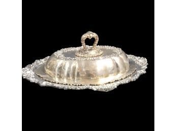 Sterling Silver Double Vegetable Bowl 1909 Engraved