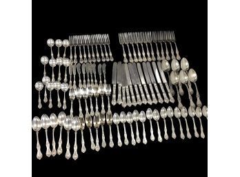 93 Piece Sterling Silverware C1907  Some Pieces Monogramed