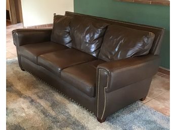 Brown Leather Sofa In Excellent Condition