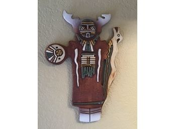 Ceramic Native American Wall Art 15x 11