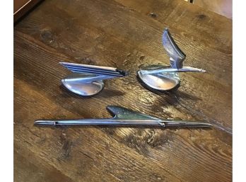 Lot Of 3 Assorted Vintage Hood Ornaments 1930s