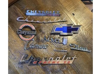 Lot Of 9 Assorted Vintage Chevrolet Car Accessories