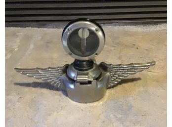 Vintage Rare Chevrolet Winged Motometer Hood Ornament