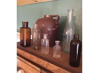 Lot Of 16 Vintage And Antique Bottles