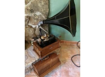 Lakeside Phonograph With Cylinder Records