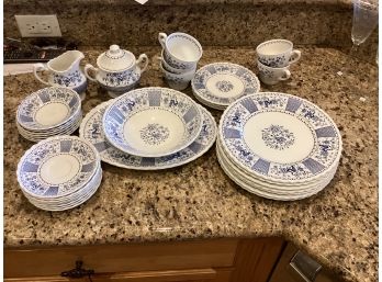 Meakin Ironstone Park Lane Blue And White Dishes