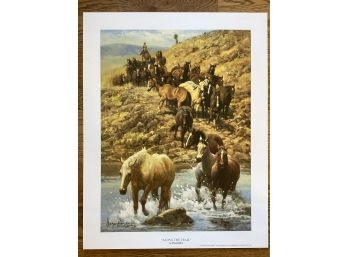 Wayne Baize Signed Limited Edition Along The Trail 17.25x13