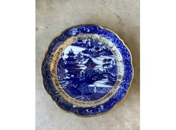 Caughley Porcelain Plate Temple Pattern  C1785