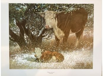 Winter Arrival Signed And Numbered Wayne Baize Print W/COA  18x24