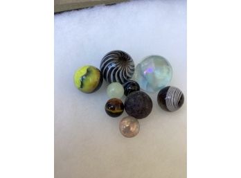Lot Of 9 Rare Vintage Collectible Marbles