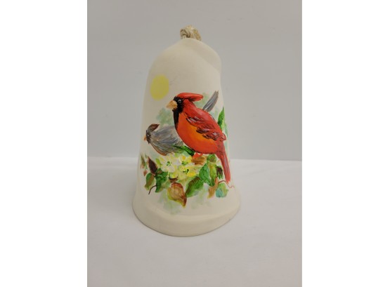 Hand Painted & Signed Ceramic Robin Bell
