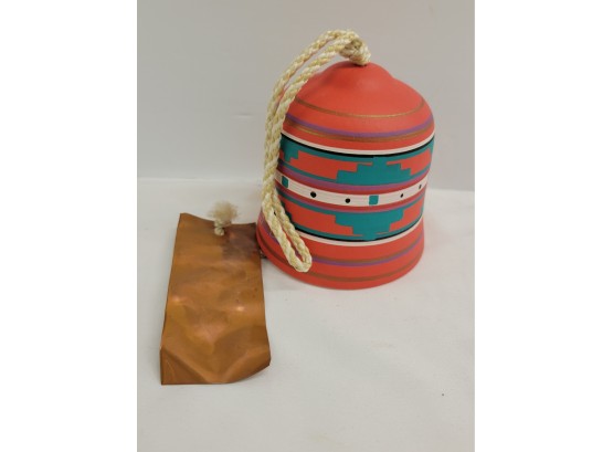 Hand Painted Native American Bell
