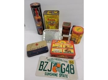 Vintage Advertising Tin Lot