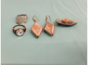 Vintage Opalescent Jewelry Lot