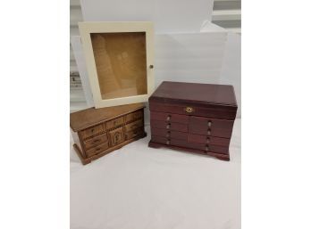 Vintage Wooden Jewelry Box Lot