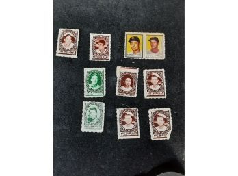 Vintage Baseball Player Stamp Lot