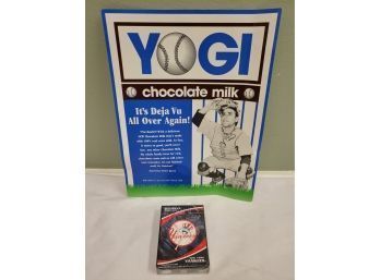 Yogi Berra Chocolate Milk Advertisement & Ny Yankees Cards