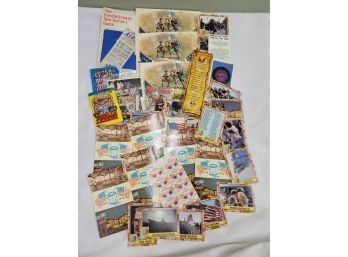 Lot Of Desert Storm Cards, Stamps, And More