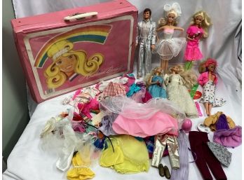 American Beauty Barbie Case Full Of Vintage Barbies, Accessories, And Clothes