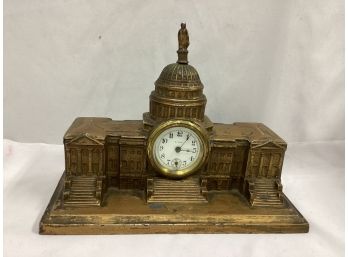 Vintage Brass 8 Day Clock