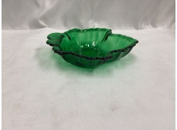Early Green Glass Candy Dish