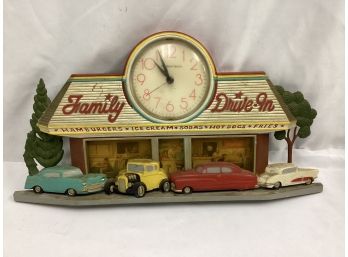 Vintage New Haven Family Drive In Clock
