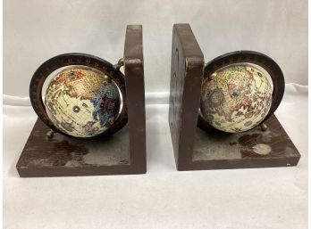 Pair Of Globe Bookends