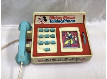 1974 Mickey Mouse Talking Phone Toy