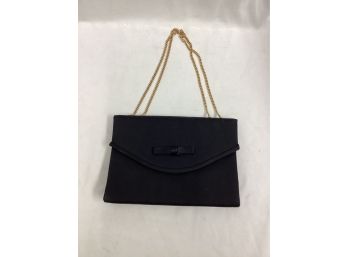 Vintage Black Purse With Bow