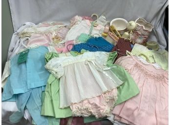 Huge Lot Of Vintage Baby Clothes & Items  Several Clothes NWT