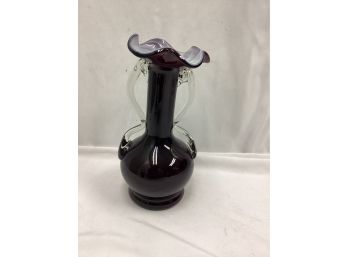 Dark Purple Glass Vase