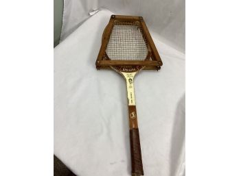 Vintage Spalding 'pancho' Gonzales Tennis Racket W/protector
