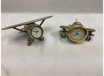 Mini Airplane Platinum Clocks